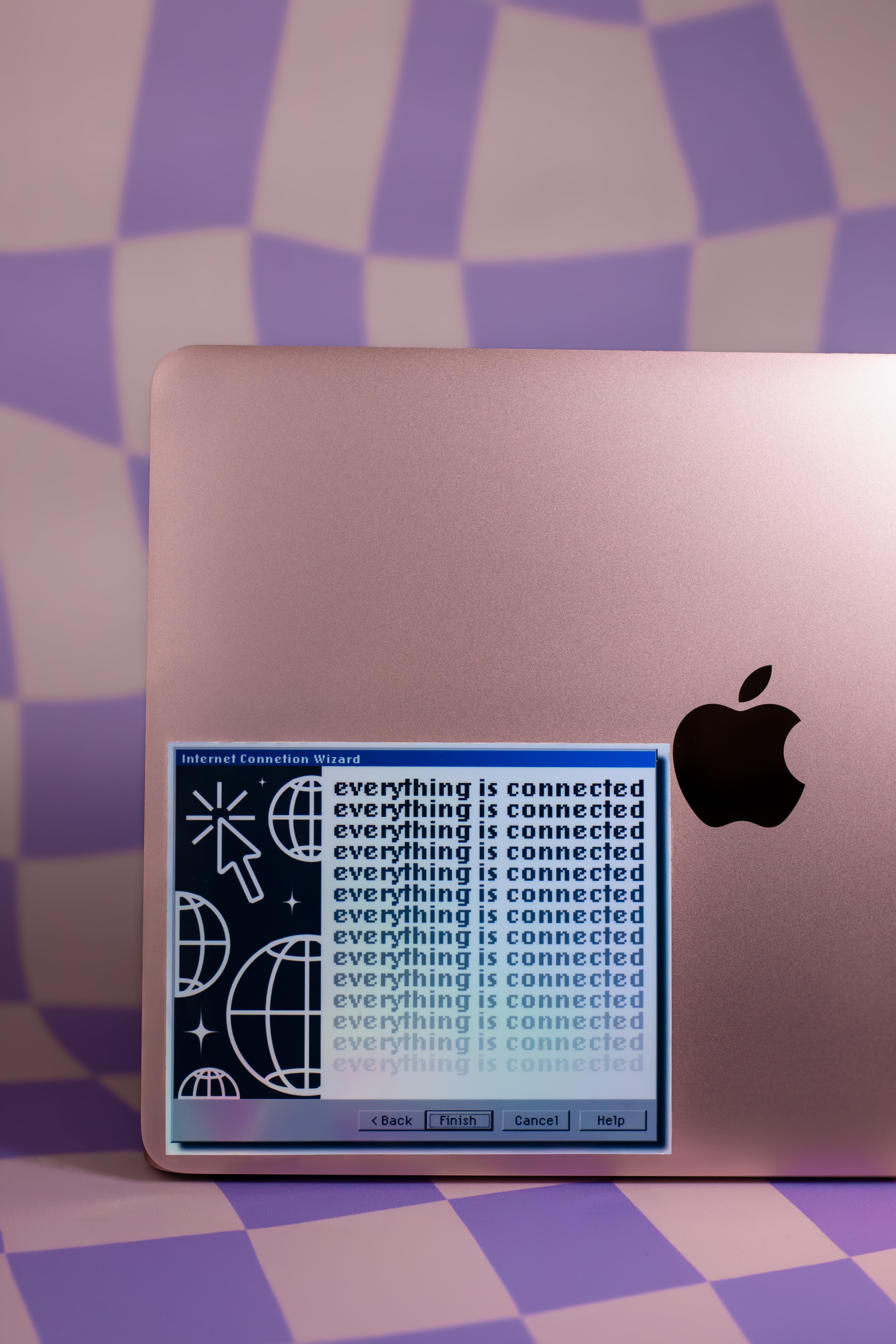 Everything is Connected | 90s Retro Computer Error Sticker | Y2K Holographic Vinyl Sticker