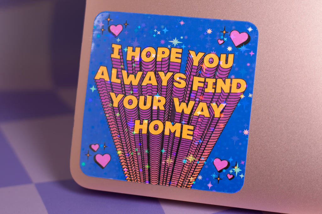 Trippy Holographic Vinyl Sticker | Motivational Psychedelic Decal