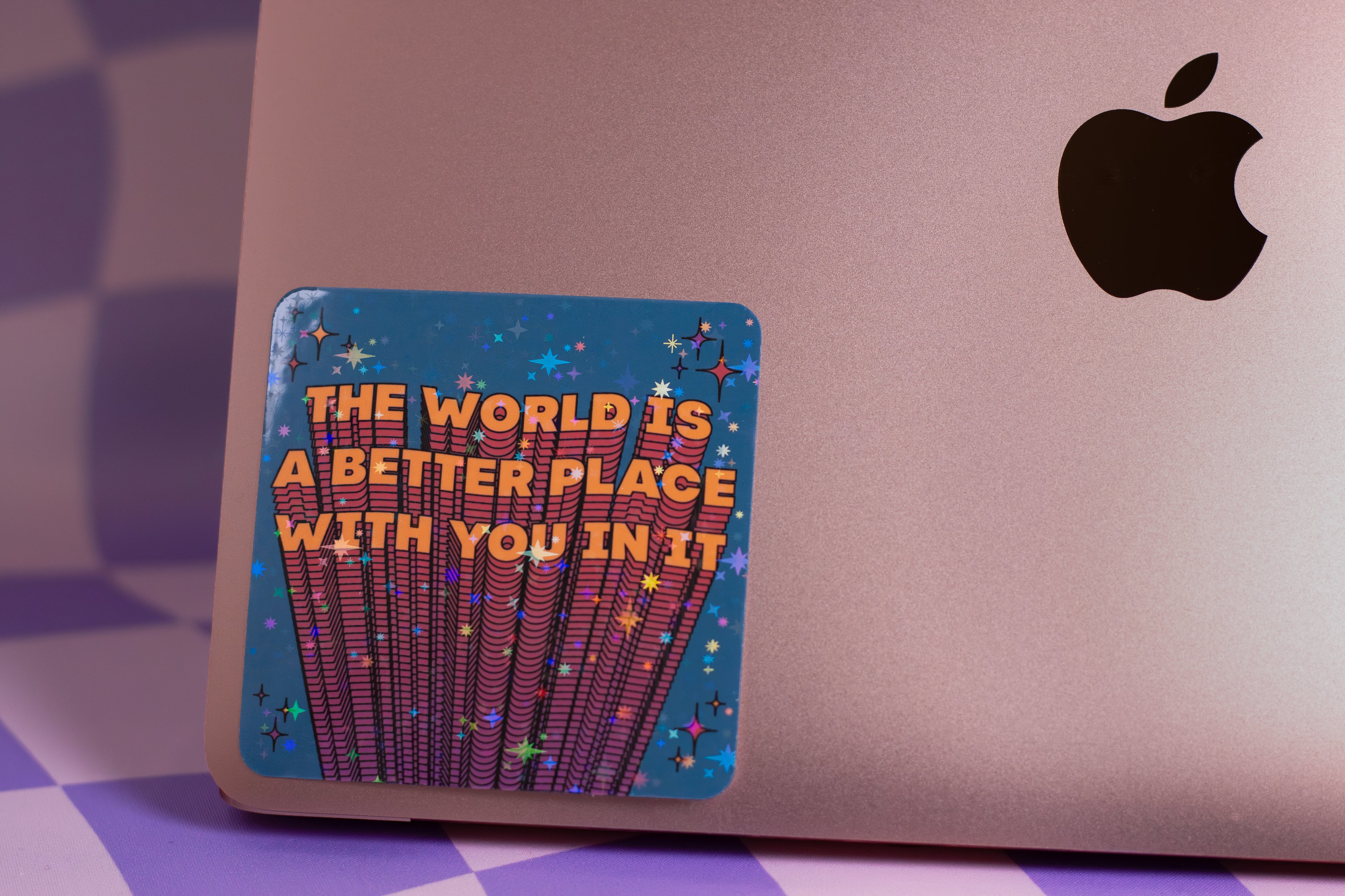 Holographic Sticker | Psychedelic Optical Illusion Vinyl Decal (3x3 Inch)