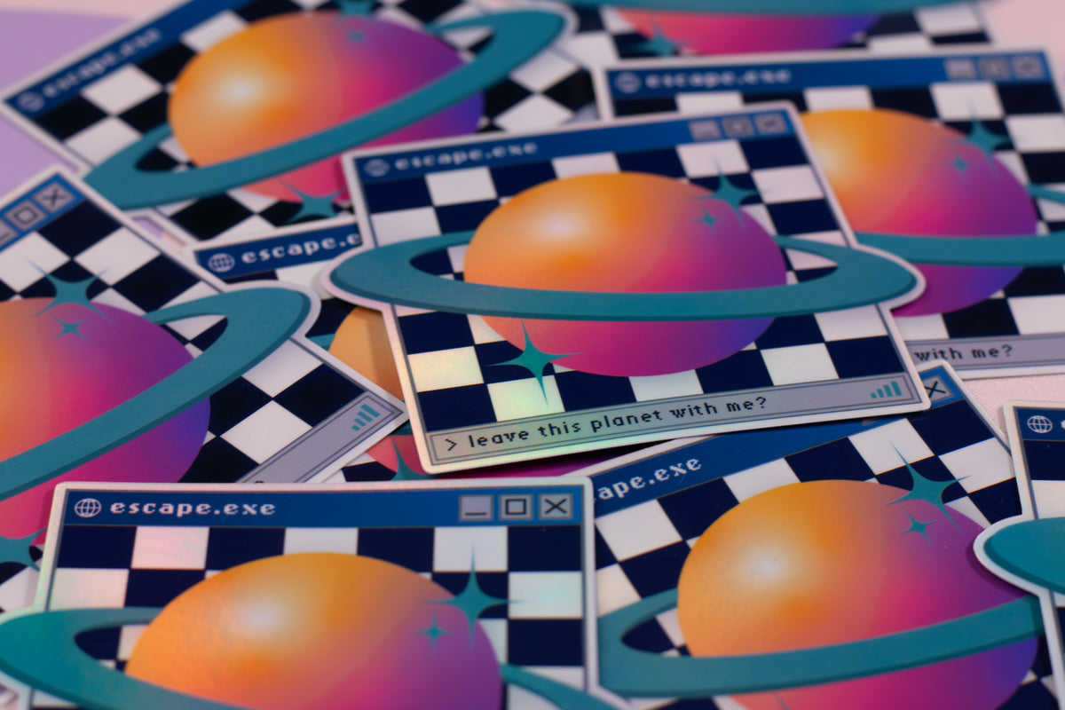 Leave This Planet With Me Sticker