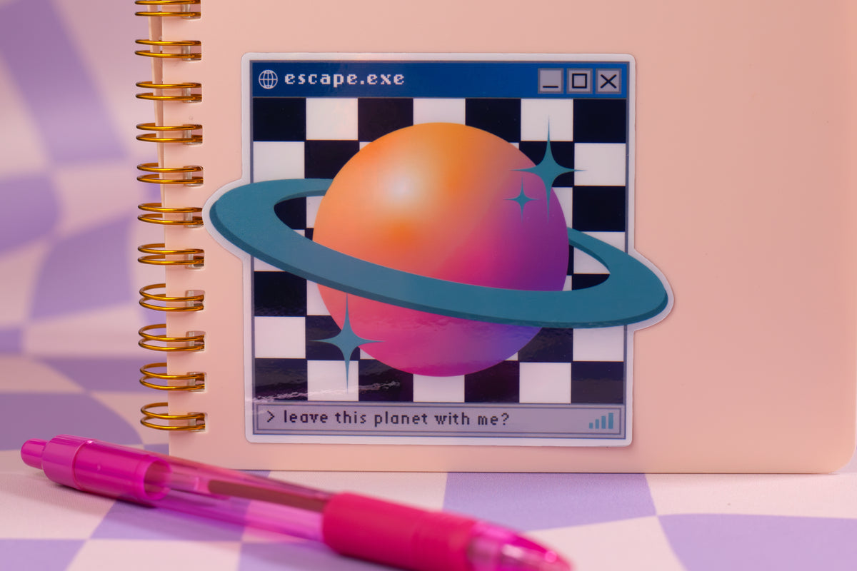 Leave This Planet With Me Sticker