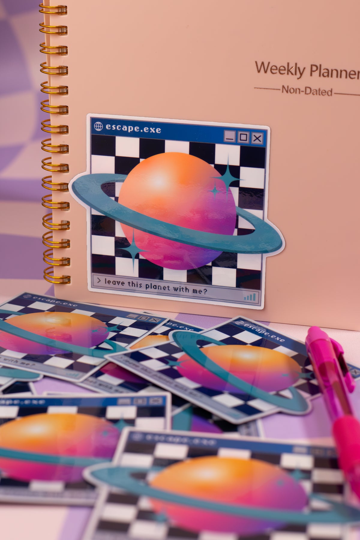 Leave This Planet With Me Sticker