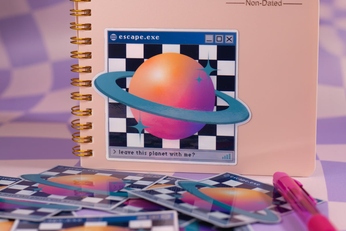 Leave This Planet With Me Sticker