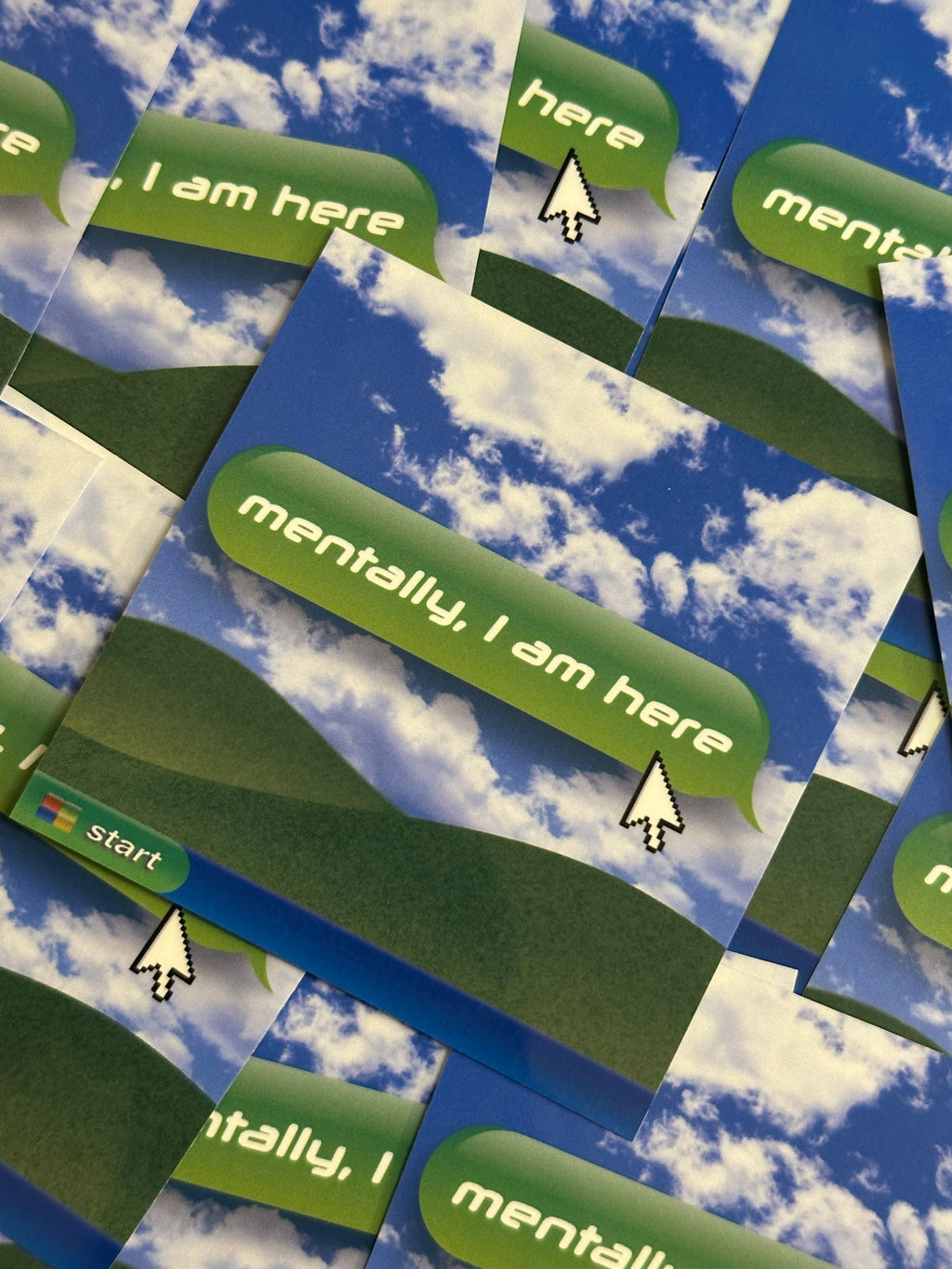 Mentally, I Am Here Sticker